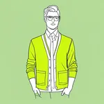 light lime green cardigan image